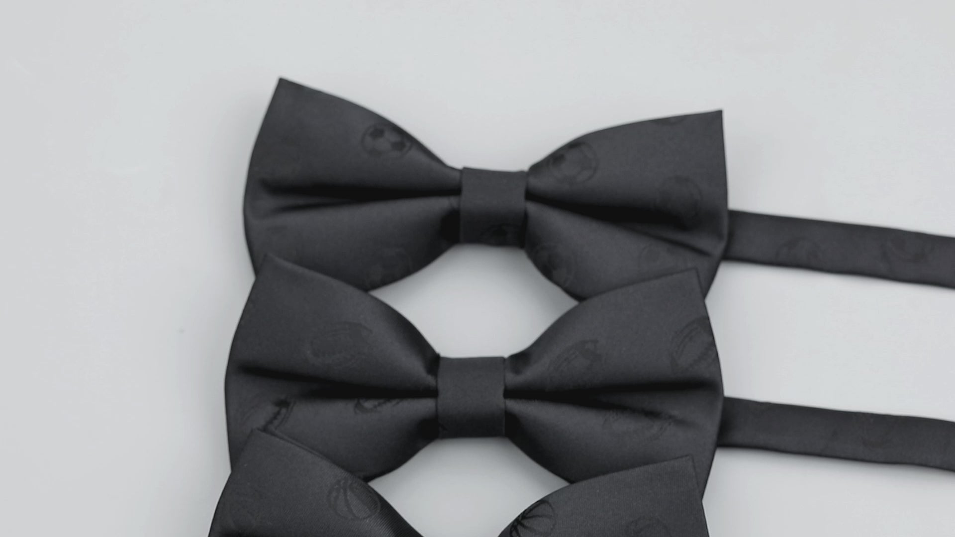 Black Soccer Ball Jacquard Bow Tie | Men's Formal Bow Tie – Hawson