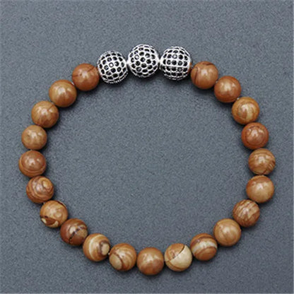 6Pcs Natural Stone Bead Bracelet Set | MOQ 1 Set