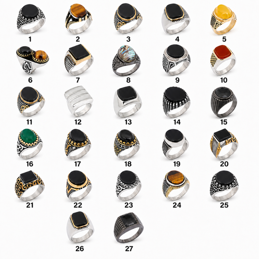 6Pcs Gemstone Ring Set | 27 styles