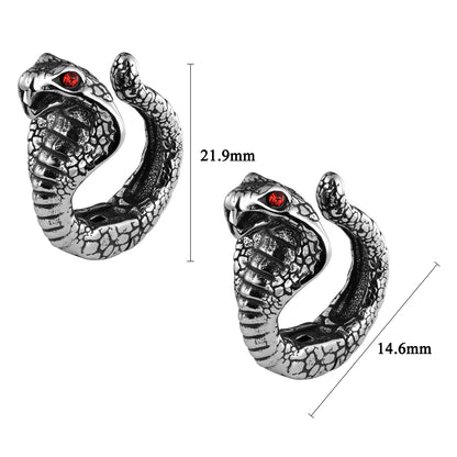 HAWSON No-Piercing Ear Cuff Size Guide - 21.9mm Retro Rock Snake Design Measurements