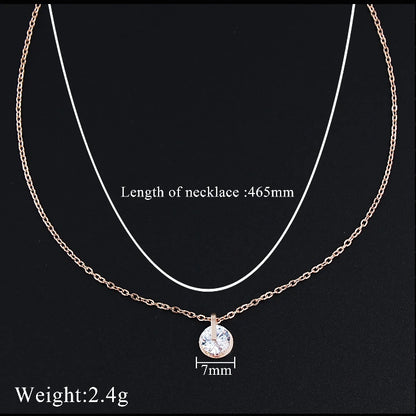 Rose Gold Pendant with Stainless Steel Chain | HAWSON