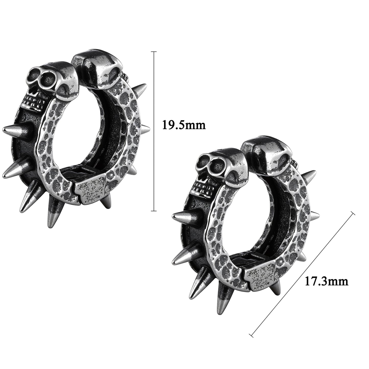 HAWSON Vintage Chain Hoop Ear Clip Size Guide (13.7x14mm) for Unpierced Ears