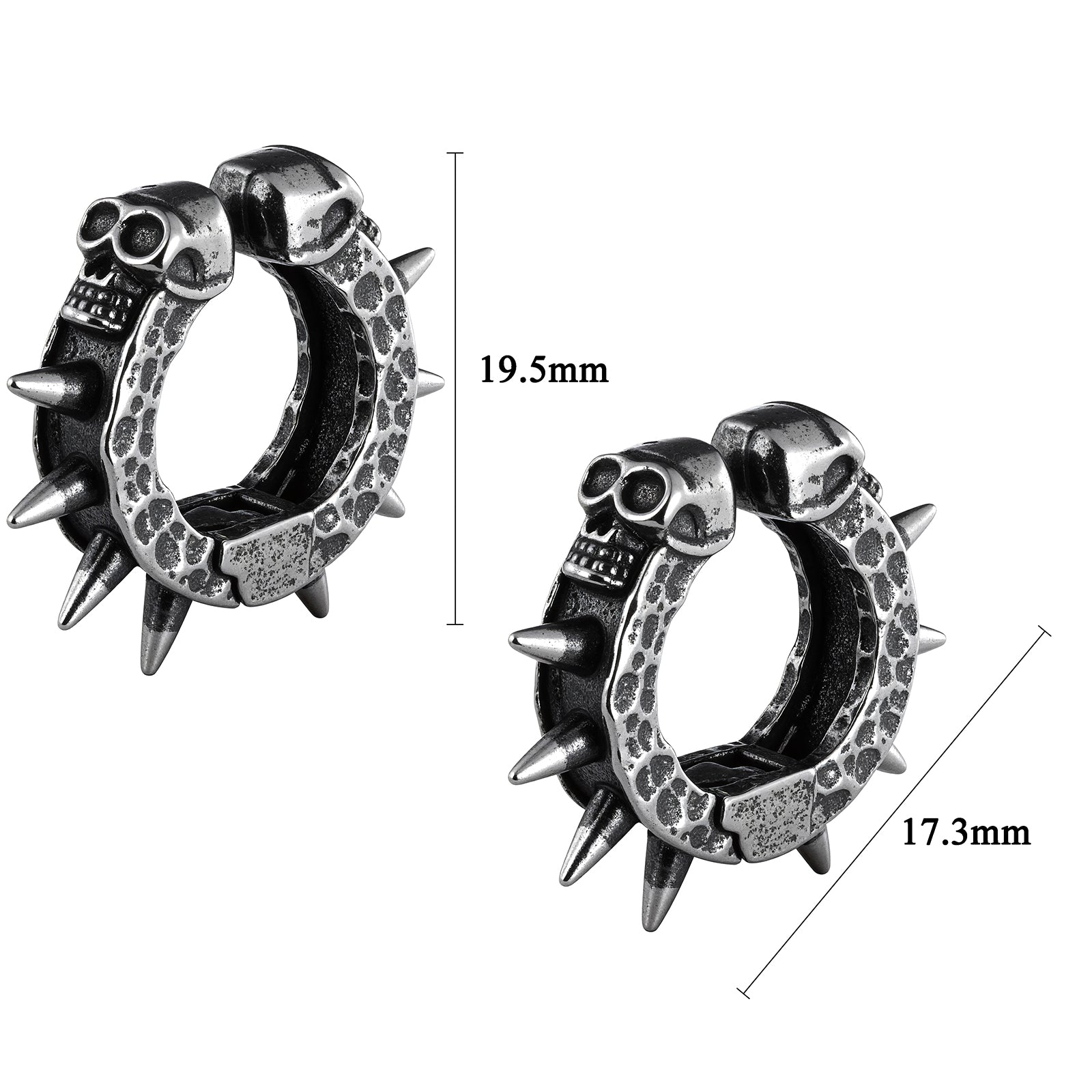 HAWSON Vintage Chain Hoop Ear Clip Size Guide (13.7x14mm) for Unpierced Ears