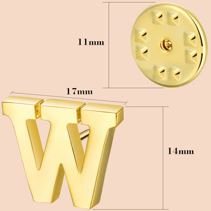 HAWSON Gold Color Initial Lapel Pin for Men