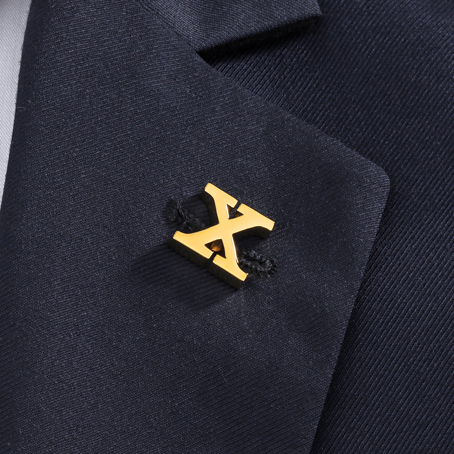 HAWSON Gold Color Initial Lapel Pin for Men