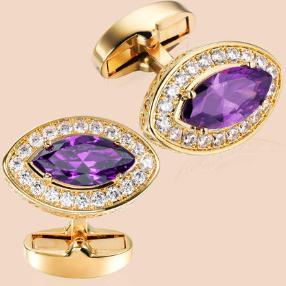 Sliver Zircon Cufflinks For Men's Jewelry One-Stop Shop