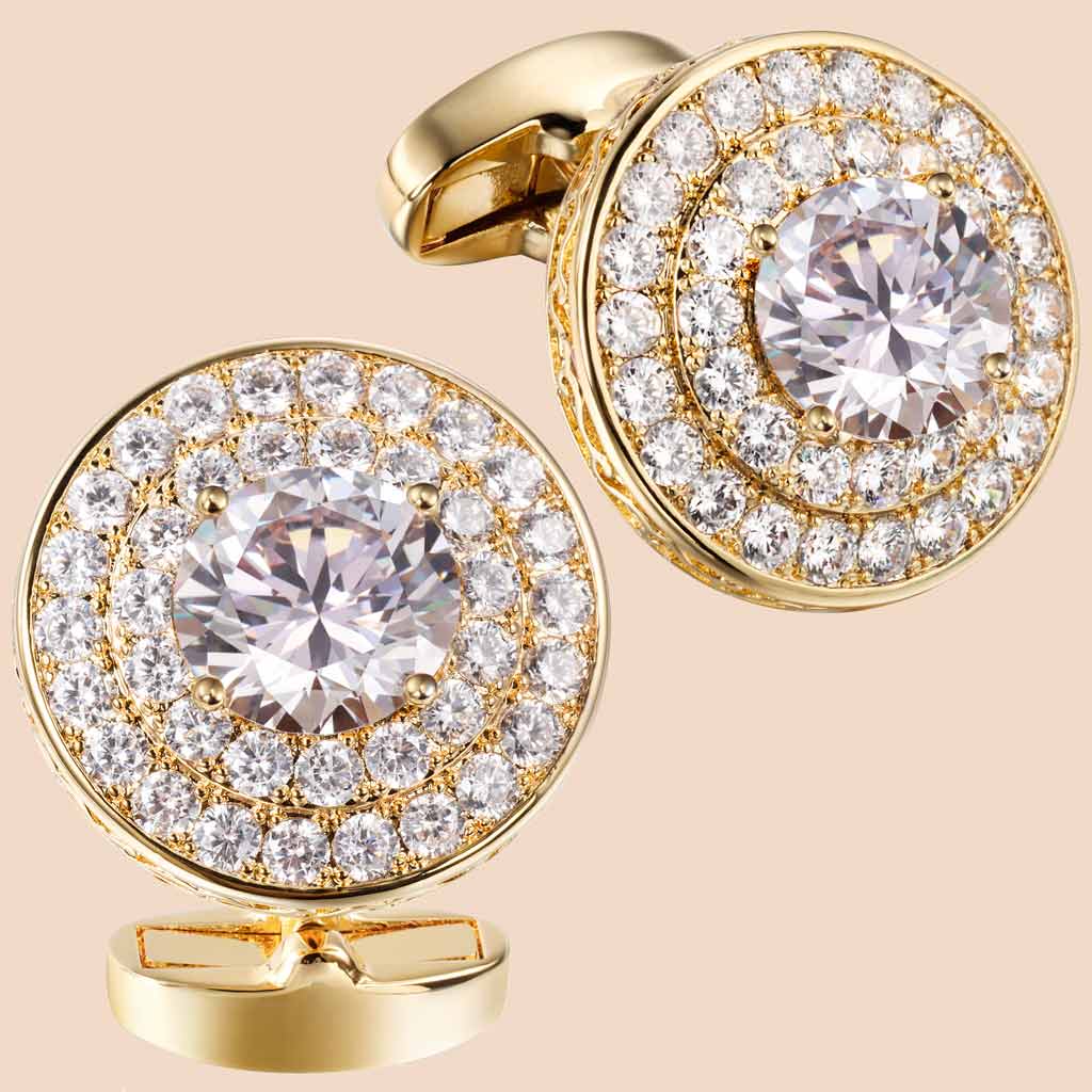 Noble Zircon Cufflinks for Men Charming Suit Accessories