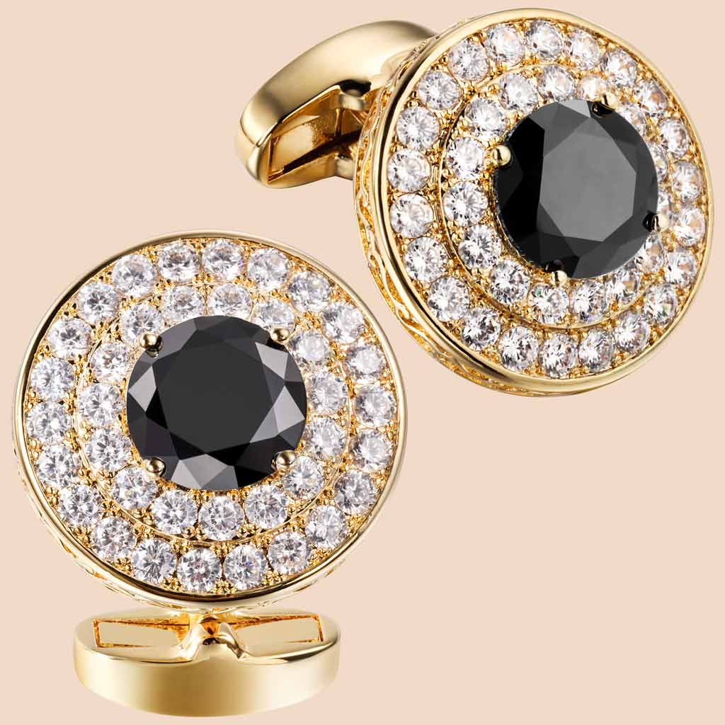 Noble Zircon Cufflinks for Men Charming Suit Accessories