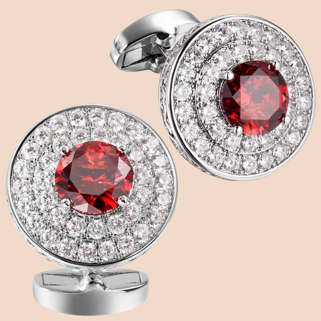 Noble Zircon Cufflinks for Men Charming Suit Accessories