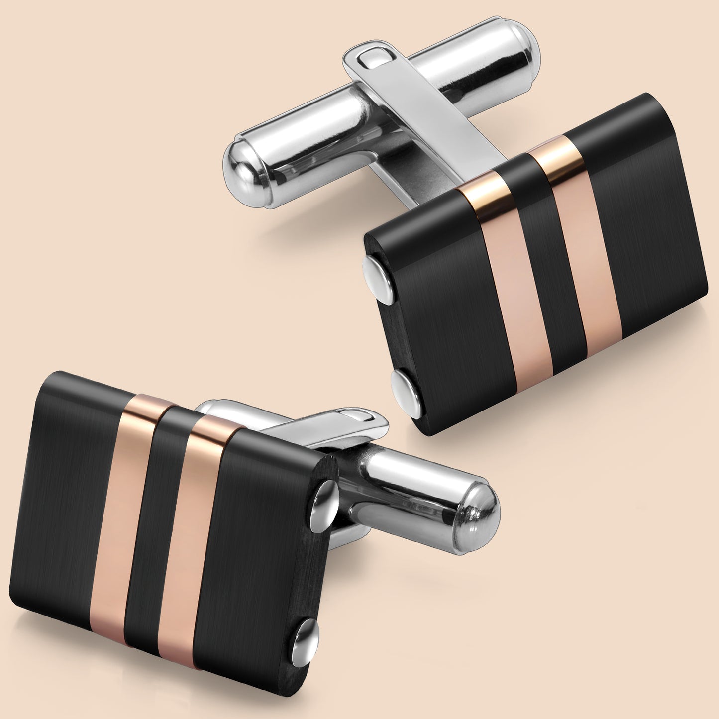 HAWSON Handcrafted Carbon Fiber Cuff Links for Men.