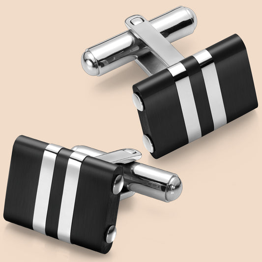 HAWSON Handcrafted Carbon Fiber Cuff Links for Men.