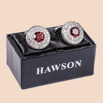 Noble Zircon Cufflinks for Men Charming Suit Accessories