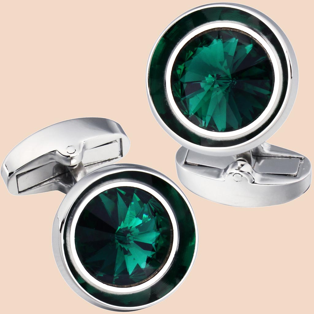 HAWSON Swarovski Crystal Cufflinks for Men