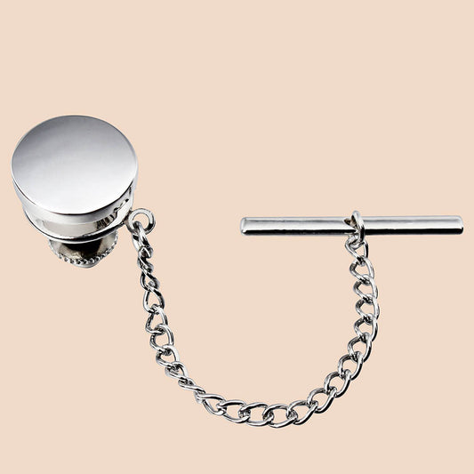 Silver 10mm diameter tie tack made by stainless steel