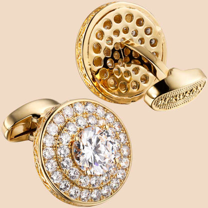 Noble Zircon Cufflinks for Men Charming Suit Accessories