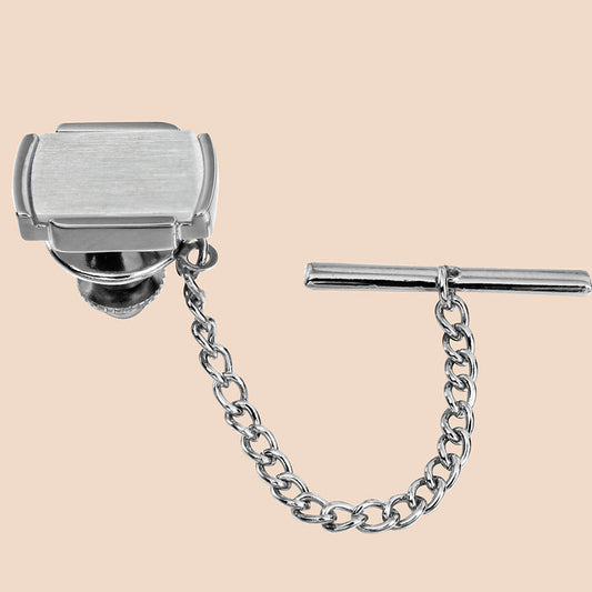 silver stainless steel tie tack