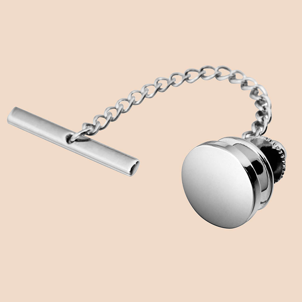 Silver 10mm diameter tie tack made by stainless steel