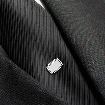 silver stainless steel tie tack