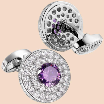 Noble Zircon Cufflinks for Men Charming Suit Accessories