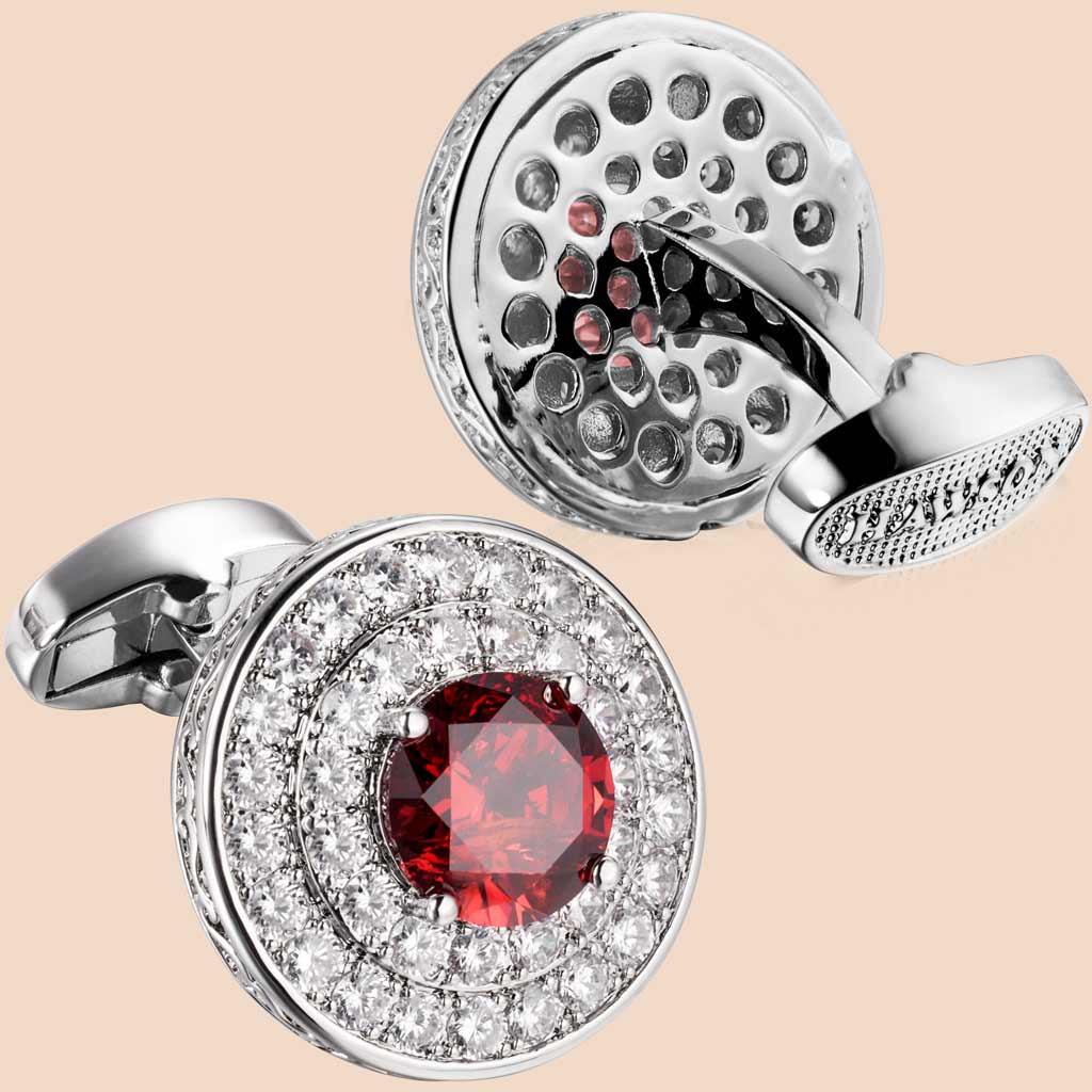 Noble Zircon Cufflinks for Men Charming Suit Accessories