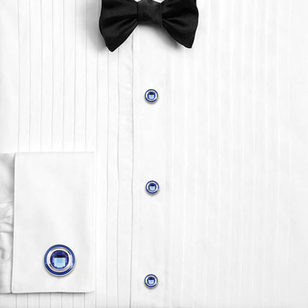 dress shirt buttons studs Amazon.com: 8 Pcs Tuxedo Buttons and Cufflinks Tuxedo Cufflinks and Studs Set Tuxedo Shirt Studs for Men Wedding Accessories Business Gift Tux Studs Classic Mens Cufflinks Shirts Cuff Links (Black & Silver) :